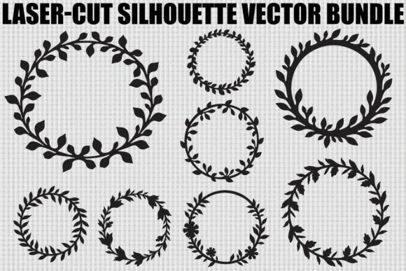 Download Elegant Leaf Wreath Frame Bundle - Leaf wreath Collection